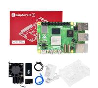 Yahboom Raspberry Pi 5 16 GB + PD Power Adapter,Acrylic Case,Rradiator,64GB TF Card Cortex-A76 CPU Suitable for AI Artificial Intelligence Programming Python Ubuntu (16GB Cooling Boost Kit)