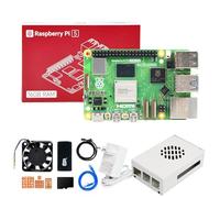 Yahboom Raspberry Pi 5 16GB Starter Kit with 616GB SD Card, Raspberry Pi 5 Aluminum Case Passive Cooling, 27W 5.1V 5A USB C Power Supply, HDMI Cable (16GB-Metal Case Kit)