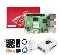 Yahboom Raspberry Pi 5 16GB Starter Kit with 64GB SD Card, Raspberry Pi 5 Aluminum Case Passive Cooling, 27W 5.1V 5A USB C Power Supply, HDMI Cable (16GB-Metal Case Kit)
