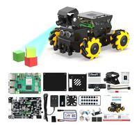 Yahboom Raspberry Pi-5 8GB AI Robot Car Kit ROS2 Humble Version Robot Automatic Line Patrol AI Vision Face Recognition Tracking Suitable For 16+ Teenagers,Mechanical Engineers (with RPi5-8GB)