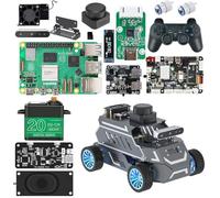 Yahboom Raspberry Pi 5 8GB for AI Robot Car,Supports RVIZ Simulation ROS2,TOF Lidar,Slam Mapping Navigation, Tracking and Obstacle Avoidance(A1-Ult-with-Pi5-8GB)