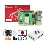 Yahboom Raspberry Pi 5 Developer Kit 16 GB + IPS HD 7 Pulgadas Pantalla, Carcasa (con Ventilador) + Adaptador PD Power, Heat Sink Ubuntu ROS2 para Robot AI (16 GB B-7 en Kit de Pantalla)