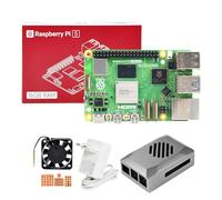 Yahboom Raspberry Pi 5 Developer Kit 16GB + PD Power Supply + ABS Case (with Fan) + Heat Sink Ubuntu ROS2 for AI Programming Python (16 GB-Basic Kit)