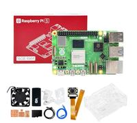 Yahboom Raspberry Pi 5 Starter Kit 16 GB, cámara IMX219, Tarjeta SD de 64 GB, Pi 5 Case Pasive Cooling, 27 W 5,1 V 5 A USB C Power Supply, Cable HDMI Ubuntu ROS2 (Kit de cámara 16GB-IMX219)