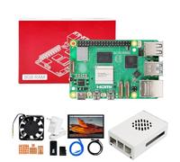 Yahboom Raspberry Pi 5 Starter Kit 8GB+HD 10.1inch Display,Case,27W PD Power Adapter,Heat Sink Ubuntu20.04 ROS2 System Suitable for Robot AI (8GB-10 in Screen Kit)