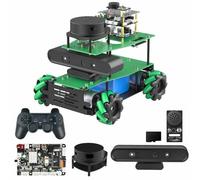 Yahboom Raspberry Pi5 Programming Robot Ridar Depth Camera AI Voice Interaction Module,for Mechanical Engineers Silan 3D Mapping Python ROS2 Education for 18 Years (Pi5 Advanced Ver-Without Pi5)