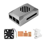 Yahboom RCaricabatterie, custodia e ventola di raffreddamento per scheda di sviluppo Raspberry Pi 5（Raspberry Pi 5 Not Include） (Without Pi5-Basic Kit)