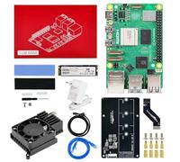 Yahboom RPi5 Developer Kit 1GB + PD Power Adapter+Pi 5 Case Active Cooling+PCIe M.2 SSD+256G SSD ROS2 System Ubuntu20.04 Suitable for AI Programming Python (1GB-PCIe M.2 SSD Kit)