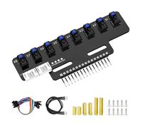 Yahboom Sensor de módulo de patrulla de línea de 8 canales de 10 pines, GPIO/IIC/USART, adecuado para proyectos electrónicos RaspberryPi/STM32/UNO/(módulo de 8 canales+PH2.0+línea Dupont + columna de