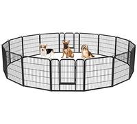 Yaheetech 12 Piezas Vallas para Perros Parque Jaula Mascota Corral Plegable Jaula para Perros Grandes Parque 80 X 80 cm