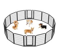 Yaheetech 16 Vallas para Perros Parque para Perros de Metal 80cm Alta