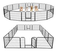 Yaheetech 16pcs Parque para Perros Vallas para Jardin Plegable 80x60cm
