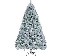 Yaheetech 183cm Árbol de Navidad Artificial con Nieve 820 Puntas Realista PVC Robusto Abeto Soporte Metálico Decoración para Navidad
