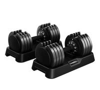 Yaheetech 2 Mancuerna Ajustable 5 en 1, Dumbbells Pesas Regulables 5-25kg
