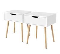 Yaheetech 2 Piezas Mesillas de Noche Dormitorio Nordica Mesitas de Noche