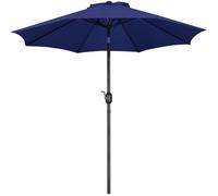 Yaheetech 270cm Sombrilla Terraza Exterior Anti UV Inclinable Parasol Jardin Sombrillas Patio Playa con Manivela Anti Viento Plegable Azul Marino