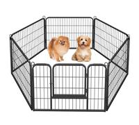 Yaheetech 6 Vallas para Perros Extensible Plegable Vallas para Jardin 80X60 cm