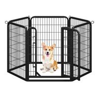 Yaheetech 6 Vallas para Perros Parque de Cachorros Corral Jaula de Mascota Animales 80cm