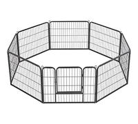 Yaheetech 8 Parque para Perro 80x60cm Vallas para Perros Jaula de Cachorros Corral para Mascota Gato Animales Pequeños Grande