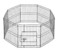 Yaheetech 8pcs Vallas para Perros Metalicas Corral Vallas Jaulas para Animales Pequeños Parque para Mascotas Cachorros Corral Plegable 61x52cm