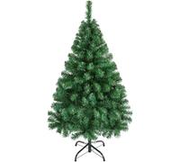 Yaheetech Árbol de Navidad 124cm Artificial Christmas Tree 208 Ramas PVC con Soporte de Metal Plegable Decoración Navideña Verde