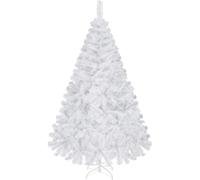 Yaheetech Árbol de Navidad 183cm Artificial Christmas Tree 598 Ramas PVC con Soporte de Metal Plegable Decoración Navideña Blanco