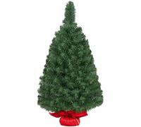 Yaheetech Árbol de Navidad Artificial 90 cm con 96 Ramas y Base de Cemento Decoración Navideña para Mesa Escritorio Oficina Verde