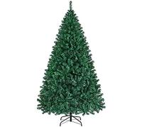 Yaheetech Árbol de Navidad Artificial Grande 219cm de PVC 1446 Puntas Verde