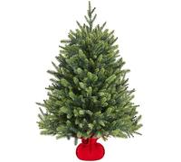 Yaheetech Árbol de Navidad Artificial Mini de 91 cm con Base Aspecto Realista, Árbol de Mesa Pequeño para Decoración Navideña, Verde