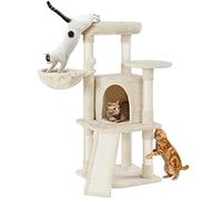 Yaheetech Árbol Rascador para Gatos 106 cm Torre de Gatos con Plataformas Escalada Beige