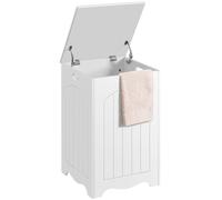Yaheetech Armario para Ropa Sucia de Baño Cesto para Ropa Sucia con Tapa Armario Multifuncional de Baño para Ahorrar Espacio Organización de Ropa Sucia 40x40x61 cm Blanco