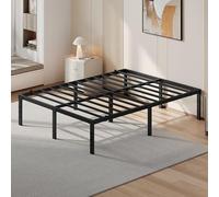 Yaheetech Bastidor de Cama Metálico Listones de Acero Espacio de Almacenamiento Bajo la Cama Fácil Montaje Cama Matrimonial 160 x 200 x 36 cm Negro