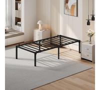 Yaheetech Bastidor de Cama Metálico Listones de Acero Espacio de Almacenamiento Bajo la Cama Fácil Montaje Cama Individual 90 x 190 x 41.5 cm Negro