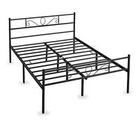 Yaheetech Cama de Metal Doble Grande para Colchón de 135 x 190 cm - Estructura Industrial de Hierro