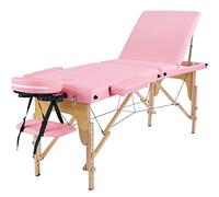Yaheetech Camilla de Masaje Portátil Mesa de Masaje de 3 Zonas Altura Regulable para Fisioterapia, Soporta hasta 250 kg