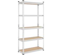 Yaheetech Estanteria Almacenaje de 5 Niveles Estantería Metalica Galvanizada para Hogar, Trastero, Garaje,5 Baldas Ajustables 75 x 30 x 153 cm