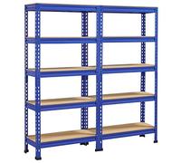 Yaheetech Estantería de Almacenaje Estantería Metálica Garaje Cocina Soporte 150 x 140 x 30 cm Azul