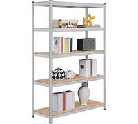 Yaheetech Estantería Metálica Galvanizada 180x120x45cm Estante Almacenamiento de 5 Niveles Estantería Garaje para Cargas Pesadas Capacidad 875 kg