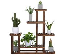 Yaheetech Estanteria para Plantas de Madera para 12-13 Plantas Soporte Plantas Interior/Exterior Soporte de Macetas Estante Decorativa de Escalera de Macetas para Jardín Salón Balcón