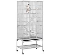 Yaheetech Jaula Grande para Pájaro con Ruedas 77 x 46 x 175,5 cm
