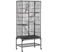 Yaheetech Jaula Grande para Pájaros Jaula para Mascota Altura 175 CM Jaula con Ruedas