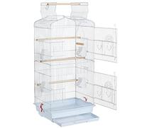 Yaheetech Jaula para Pájaros Jaula de Aves Canarios 2 Calor Blanco