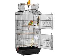 Yaheetech Jaula para Pájaros Jaula Metálica para Mascota Aves Loros Canarios 46 x 36 x 92 cm