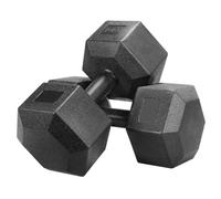 Yaheetech Juego de 2 Mancuernas Hexagonales 10kg - (20 kg en Total) Negro