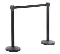 Yaheetech Juego de 2 Postes de Bloqueo Sistema de Guía Poste Separador Negro con Cinta