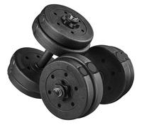 Yaheetech Juego de Mancuernas Ajustables 2x7,5 kg Fácil Montaje Negro