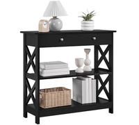 Yaheetech Mesa Consola Recibidor Mueble de Entrada Estrecha Clásica con Cajon Grande Mesa Auxiliar para Pasillo Comedor