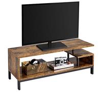 Yaheetech Mueble de TV de Estantes Abiertos Mesa de TV de Madera para Salón hasta 55 Pulgadas,106x39,5x40cm,Color Marrón