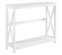 Yaheetech Muebles Entrada Recibidor Consola Recibidor Estrecha Mesa Recibidor Auxiliar de Forma X para Salón, Pasillo Blanca 101,5x30x81cm