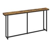 Yaheetech Muebles Recibidor de Entrada Mesa Auxiliar Sencilla Estrecha para Sofá Pasillo Salón Dormitorio Color Marrón Rústico 160 x 20 x 81cm
